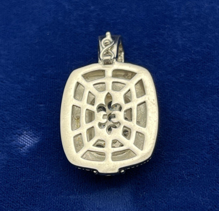 Judith Ripka Sterling Silver CZ Stone Enhancer Pendant 12.49g