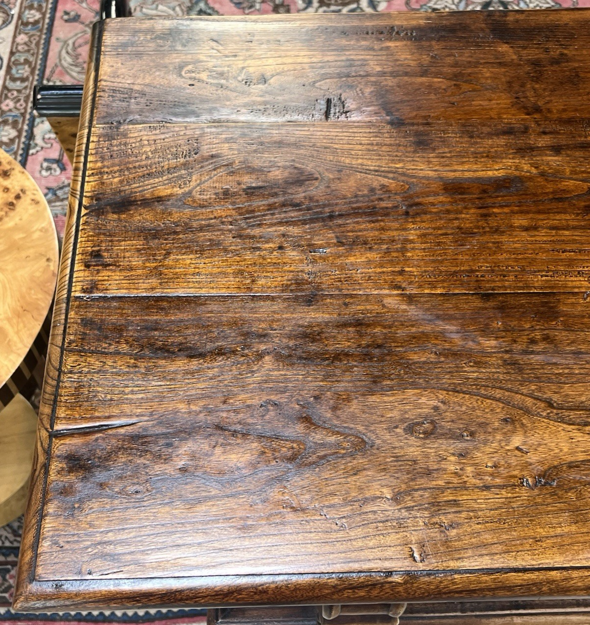 RUSTIC ITALIAN RENAISSANCE STYLE CARVED WALNUT TWO-DOOR CHEST SIDEBOARD CREDENZA