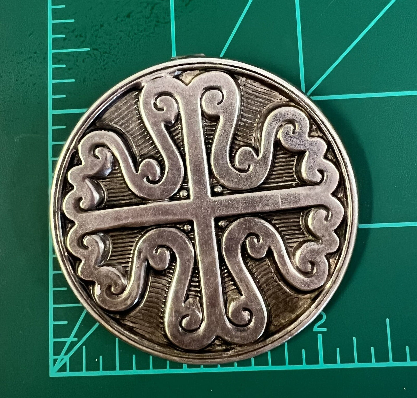 Stieff 1973 Smithsonian Sterling Ethiopian Coptic Cross Ornament Pendant