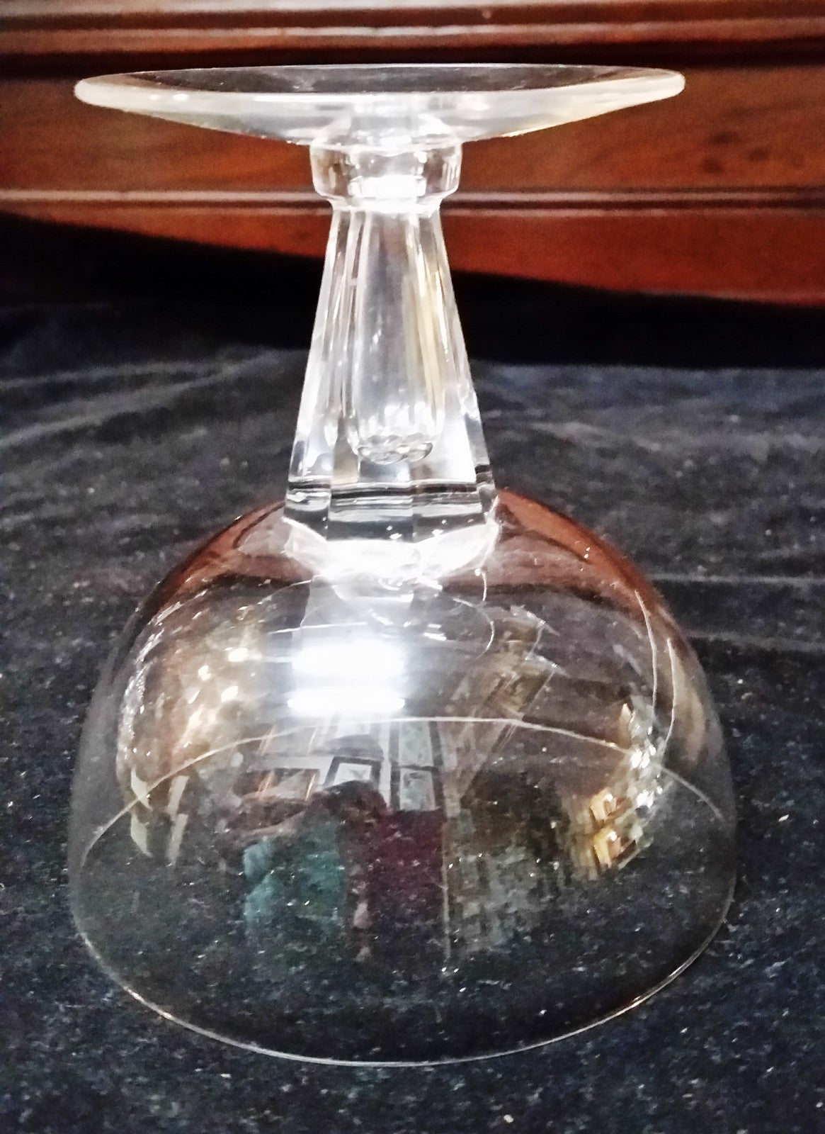 Tiffin Contemporary Pattern Stem 17581  Glass Champagne Original sticker 1954