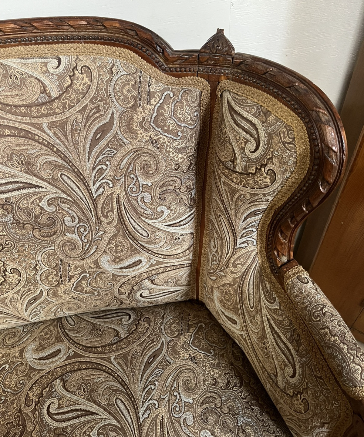 Antique French Walnut Louis XVI Settee Sofa Couch Love seat