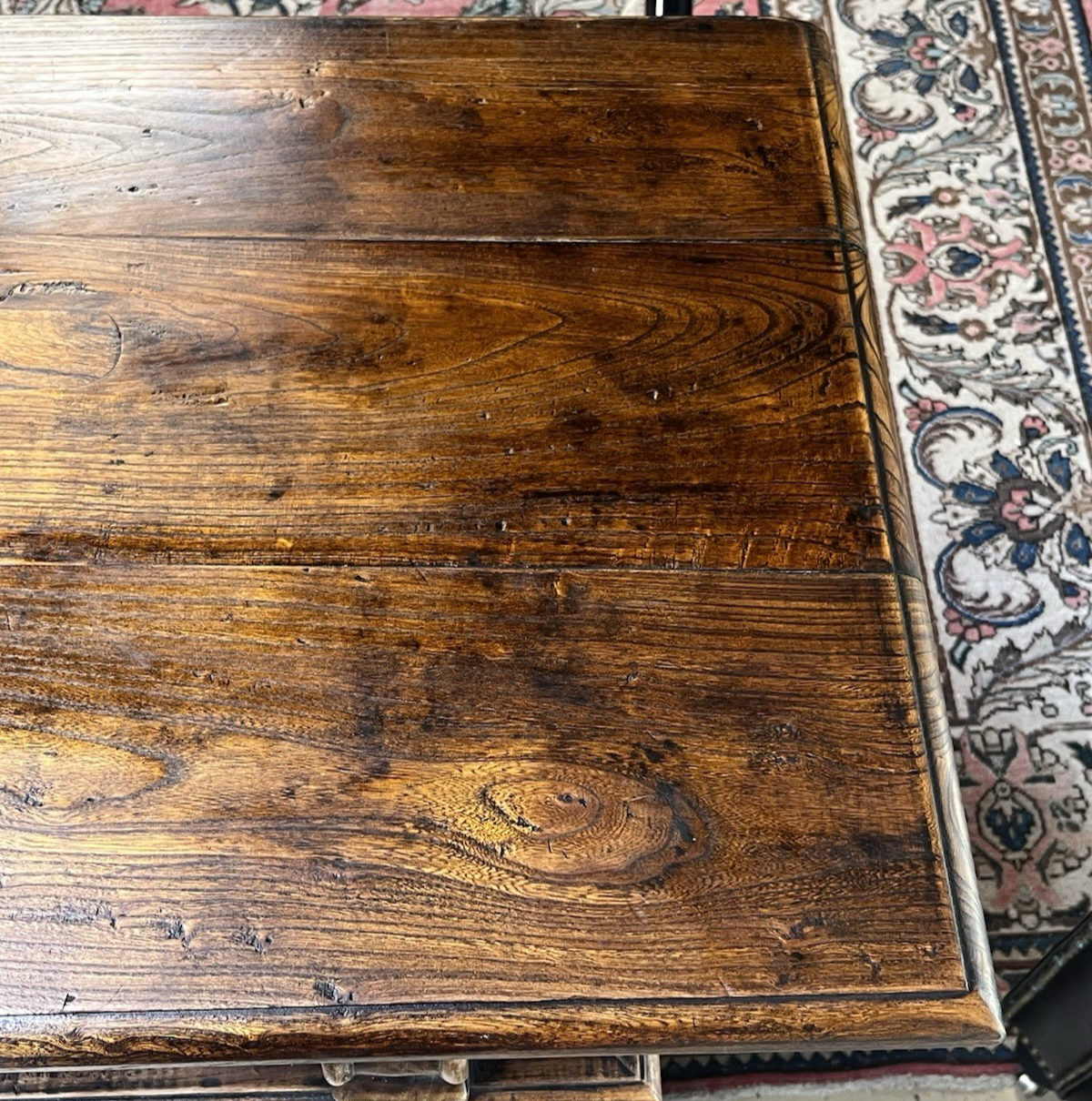 RUSTIC ITALIAN RENAISSANCE STYLE CARVED WALNUT TWO-DOOR CHEST SIDEBOARD CREDENZA
