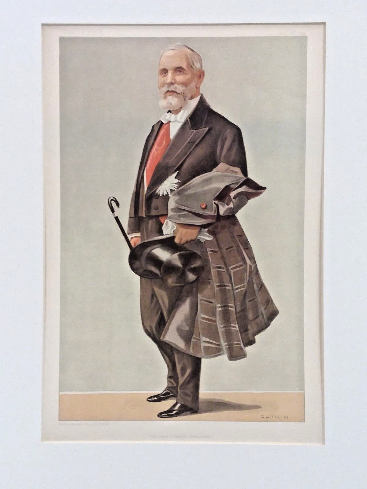 Antique VANITY FAIR  PRINT The President of the French Republic 1899 by Cuth