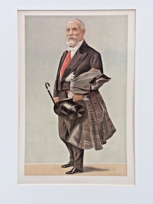 Antique VANITY FAIR  PRINT The President of the French Republic 1899 by Cuth