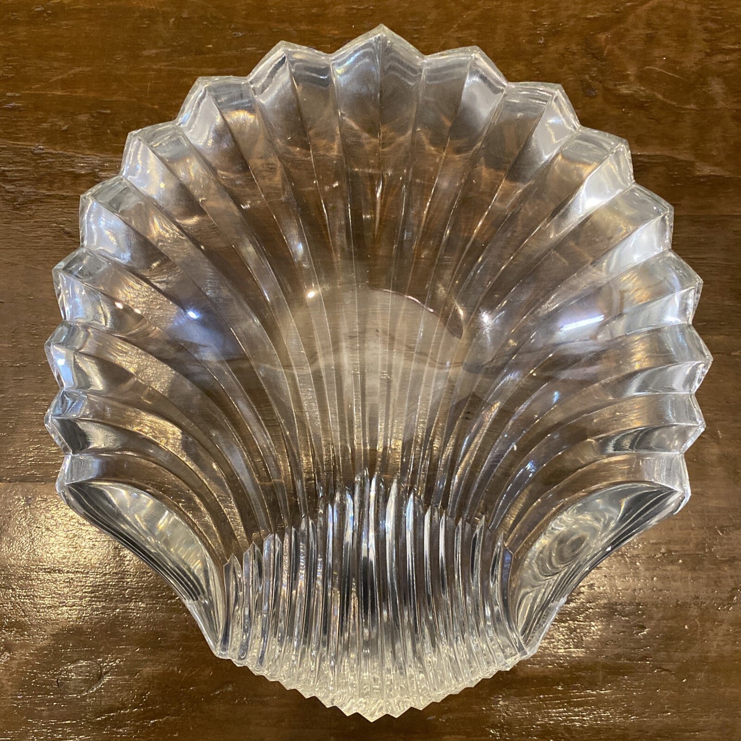Bieder Glass Scallop Seashell Bowl Tidbit Nut Dish Tray