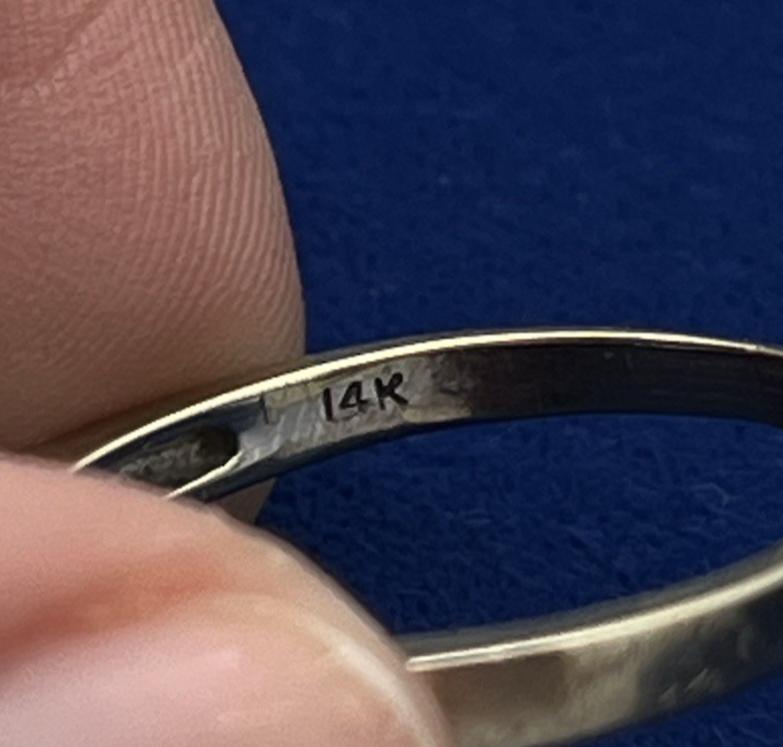 14k White Gold 15 Diamonds (.5 TCW) Band Ring 2.57g Size 7 3/8