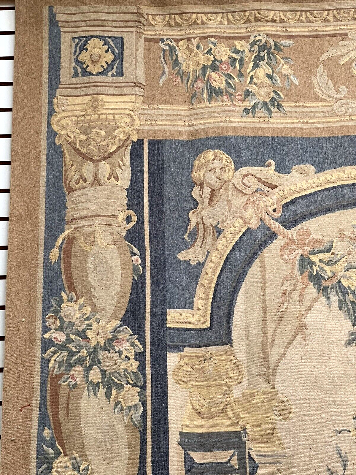 20th Century Aubusson Tapestry Wall Hanging  Hand Tied 9 ft x 6 ft