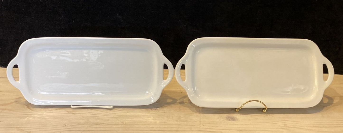 Giraud White 14” Serving Trays 2 Avail