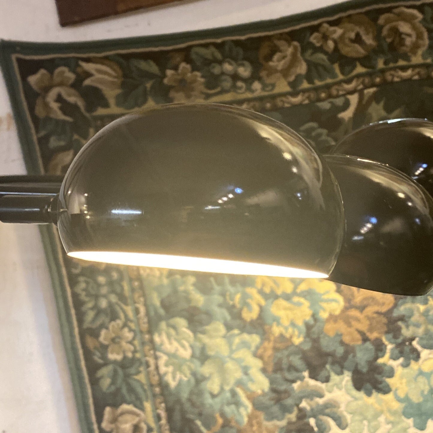 Midcentury Modern Arc Nova Mushroom 5 Light Arm Floor Lamp Black