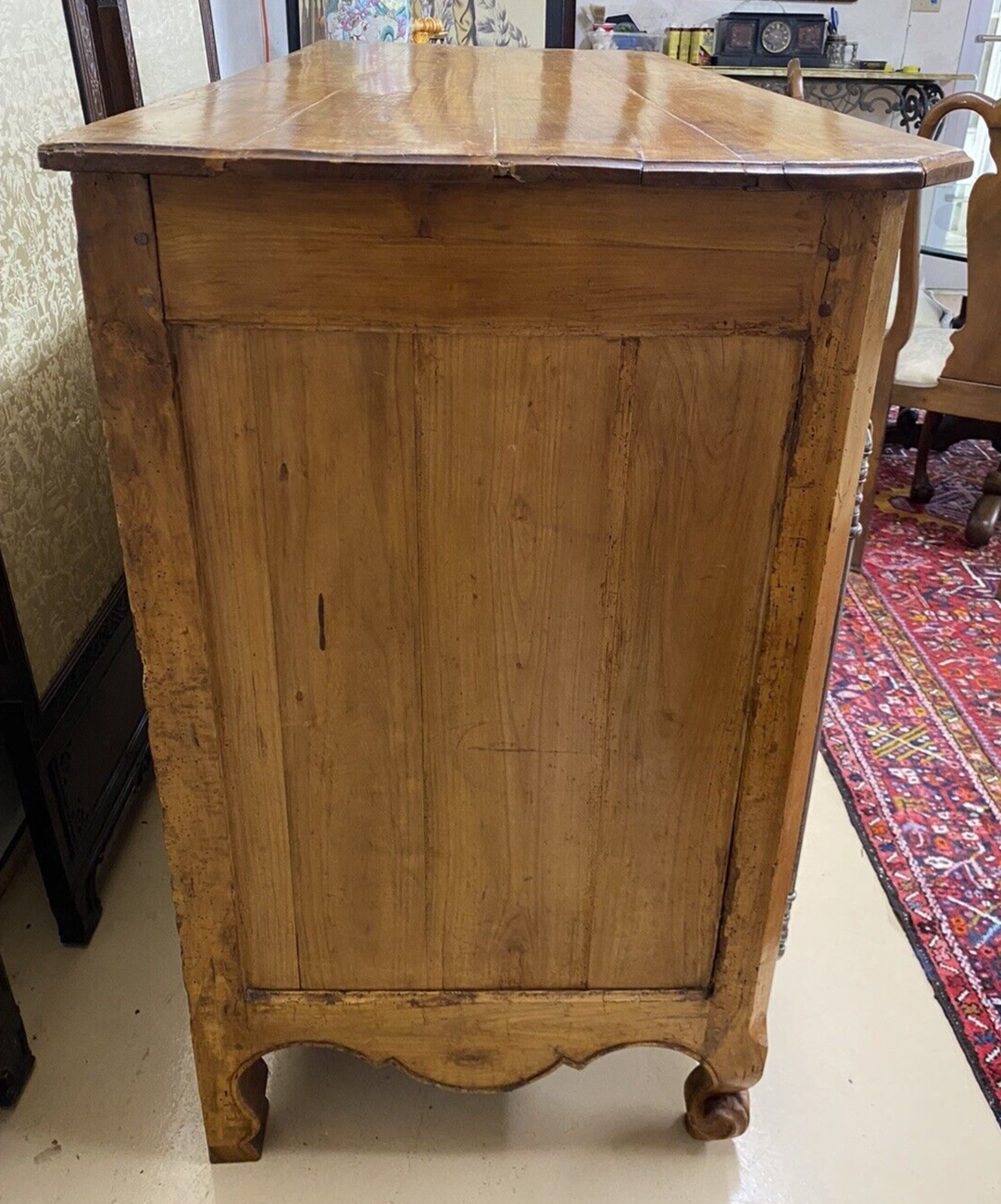 Antique 19th Century French Louis XV Cherry Buffet Chest Sideboard
