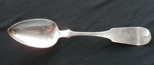 Large J Stockman Coin Silver Tablespoon - Philadelphia - Monogrammed "G"