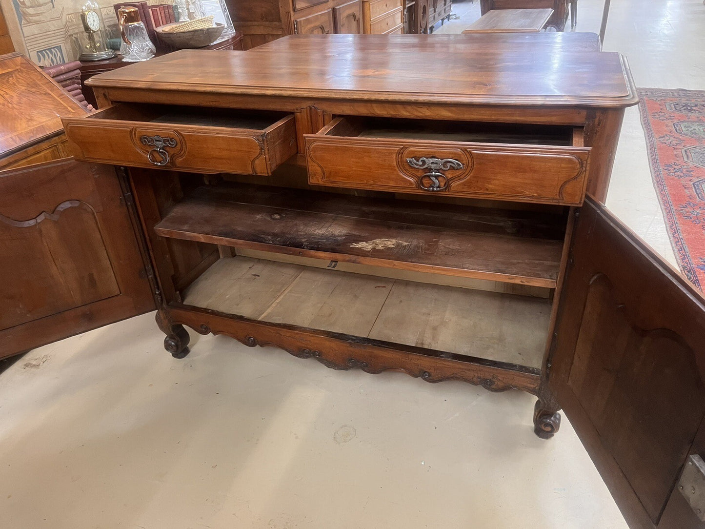 ANTIQUE FRENCH PROVINCIAL FARMHOUSE FRUITWOOD CHEST COMMODE DRESSER