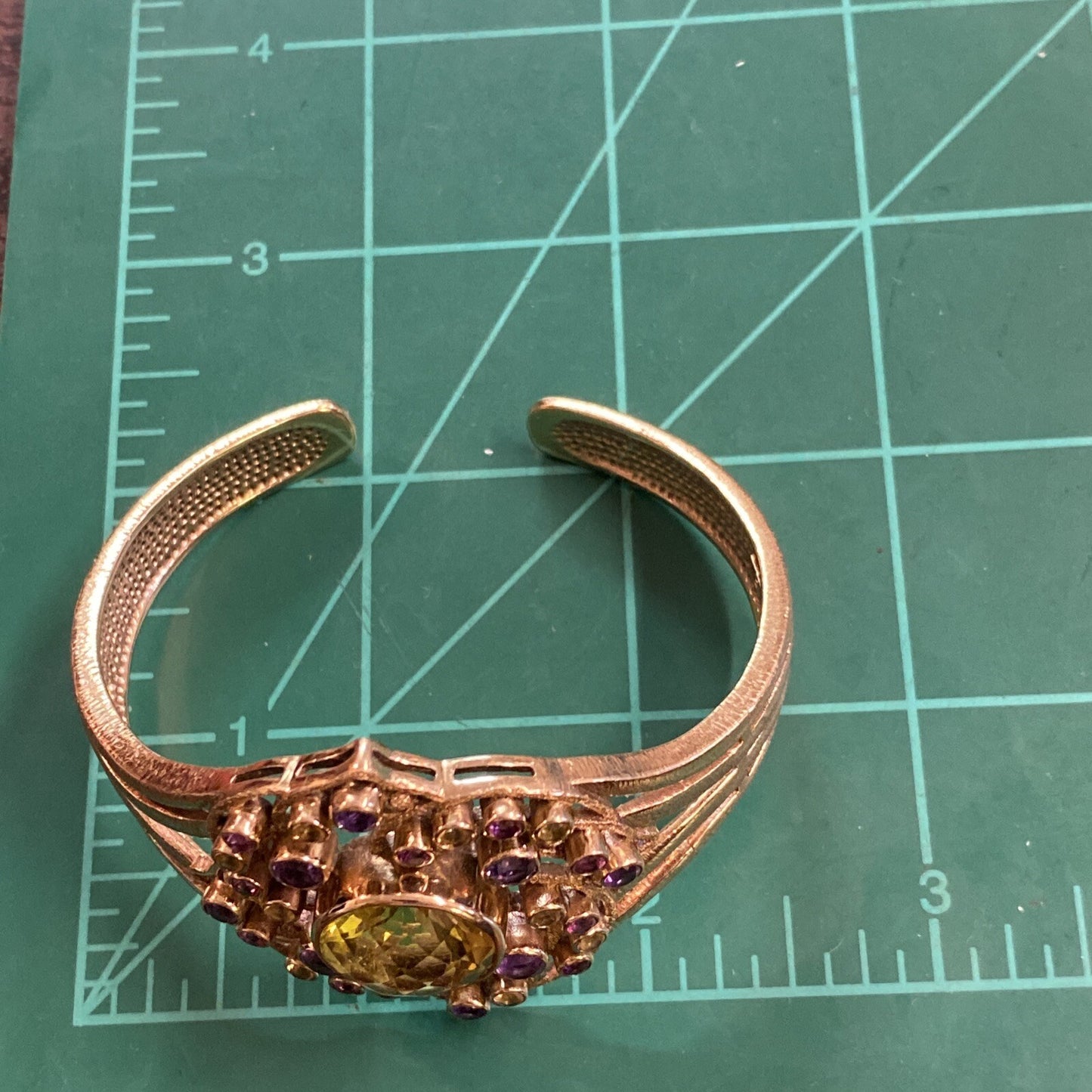 Nicky Butler RAJ Collection Limited Edition MultiGem 6 1/4" Cuff Bracelet Bronze