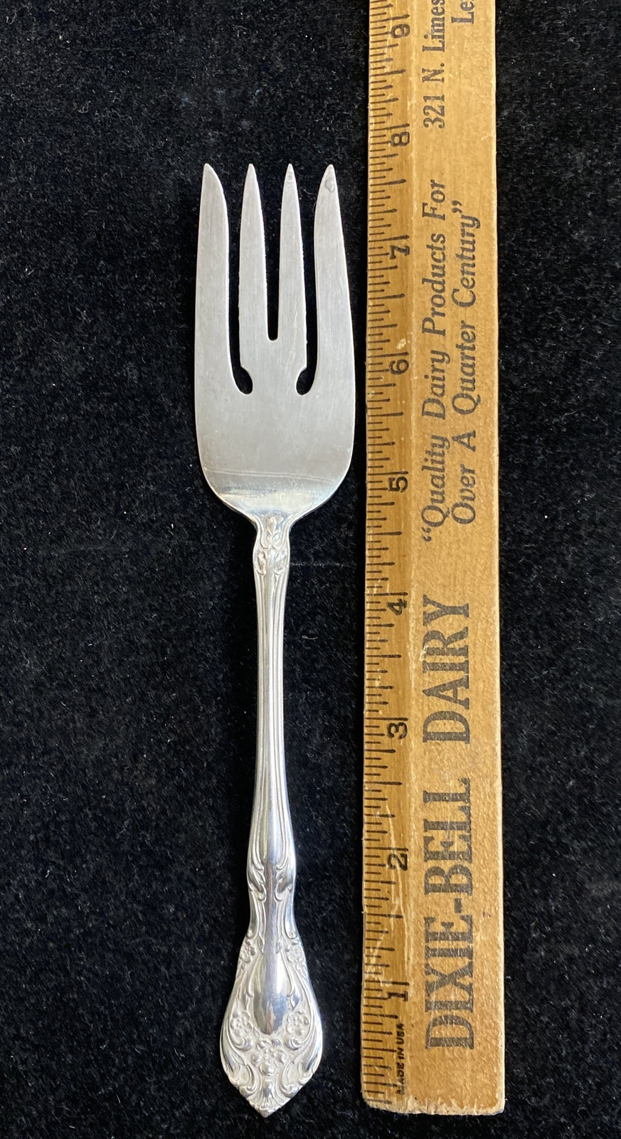 Alvin Sterling Silver Chateau Rose Cold Meat Fork No Mono 55g