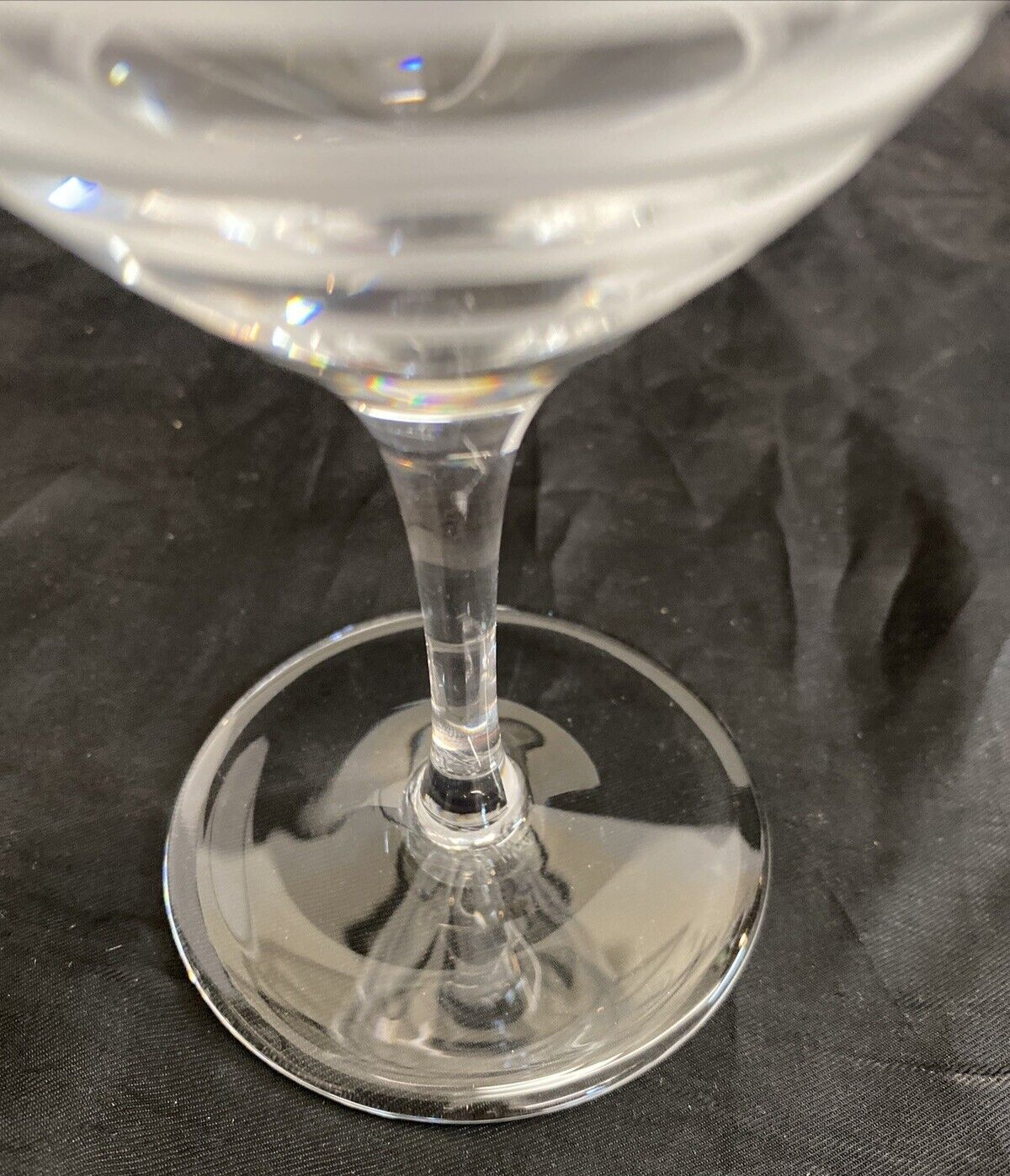 2x Hermès-Paris Fanfare Stemmed Wine Glass 6" & 6 1/4"