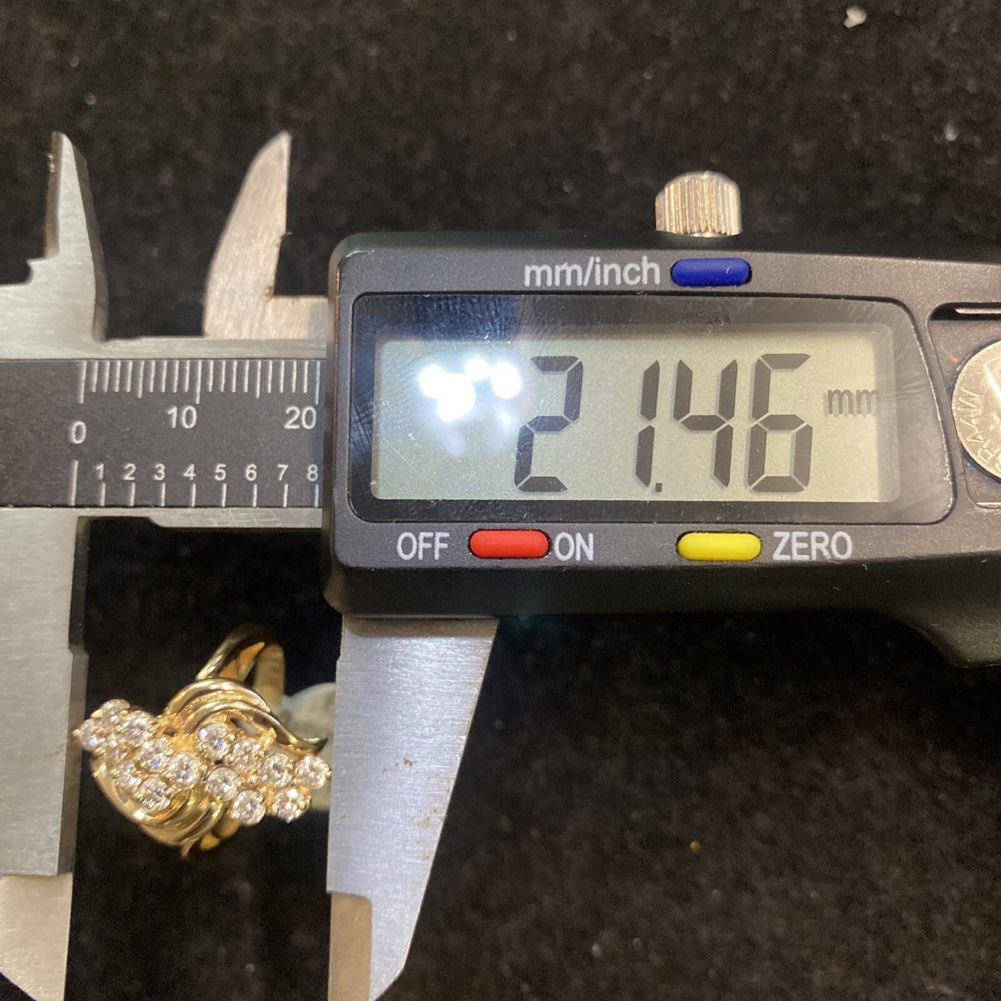 14K Yellow Gold Diamond Cluster Ring, Size 6.25, 3/4 ct TW, 6.2g