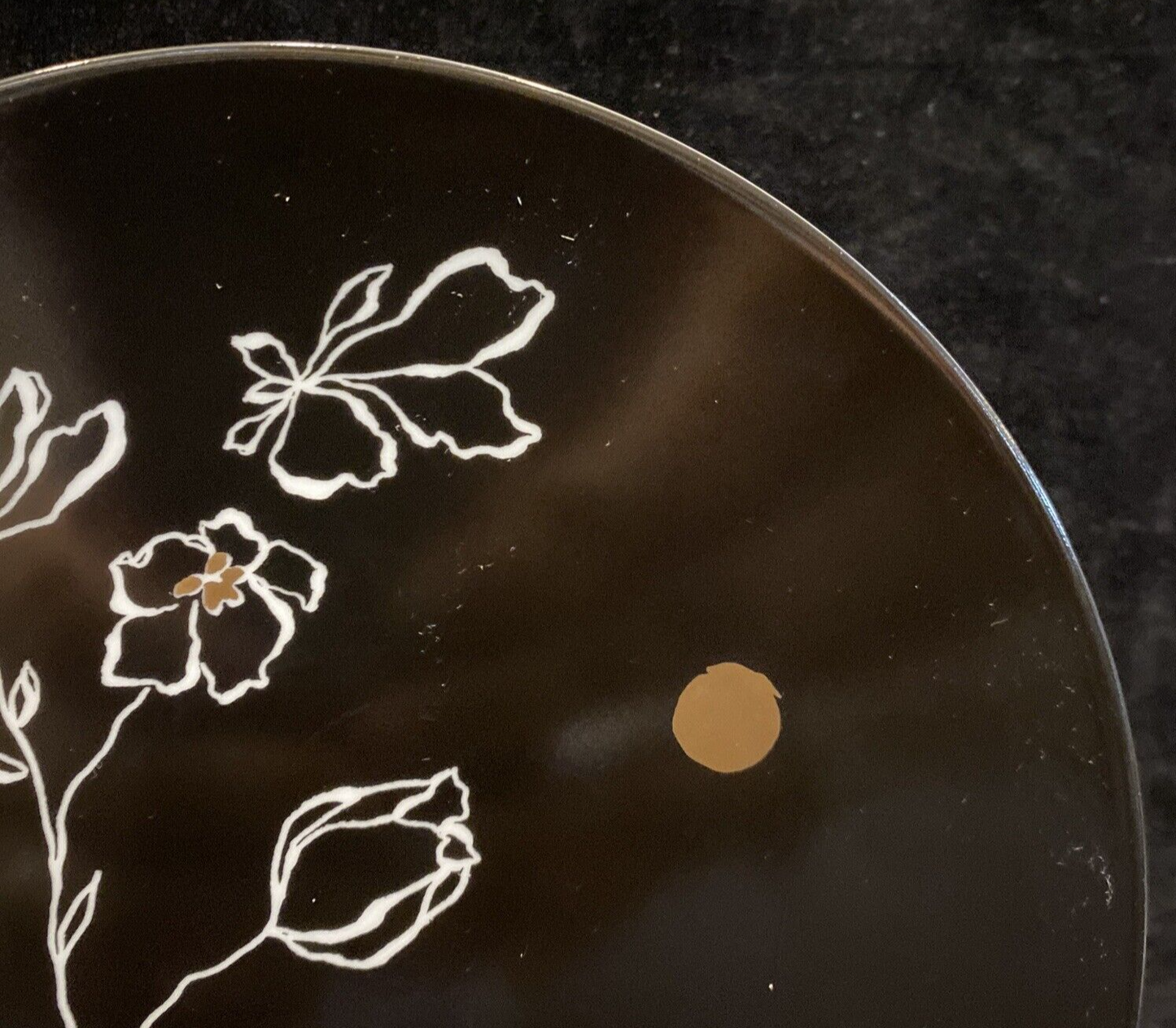 6pc Bernardaud “Or Noir” Place Setting Dinner, Salad, BB, C/S, gold bowl BH305