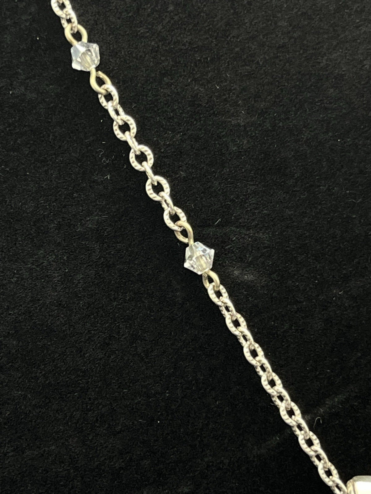 Brighton Retired Cupid's Love Silver Tone Red Heart Necklace 18.5"