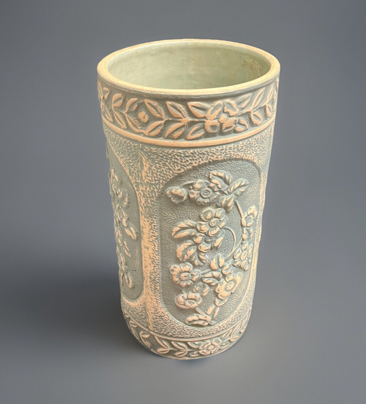 Vintage Robinson Ransbottom Pottery Dogwood Umbrella Stand Holder 18"