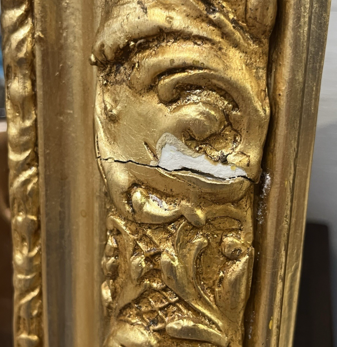 80.5" PAIR OF LARGE LOUIS XV GILT GOLD PARCLOSE CUSHION MIRRORS