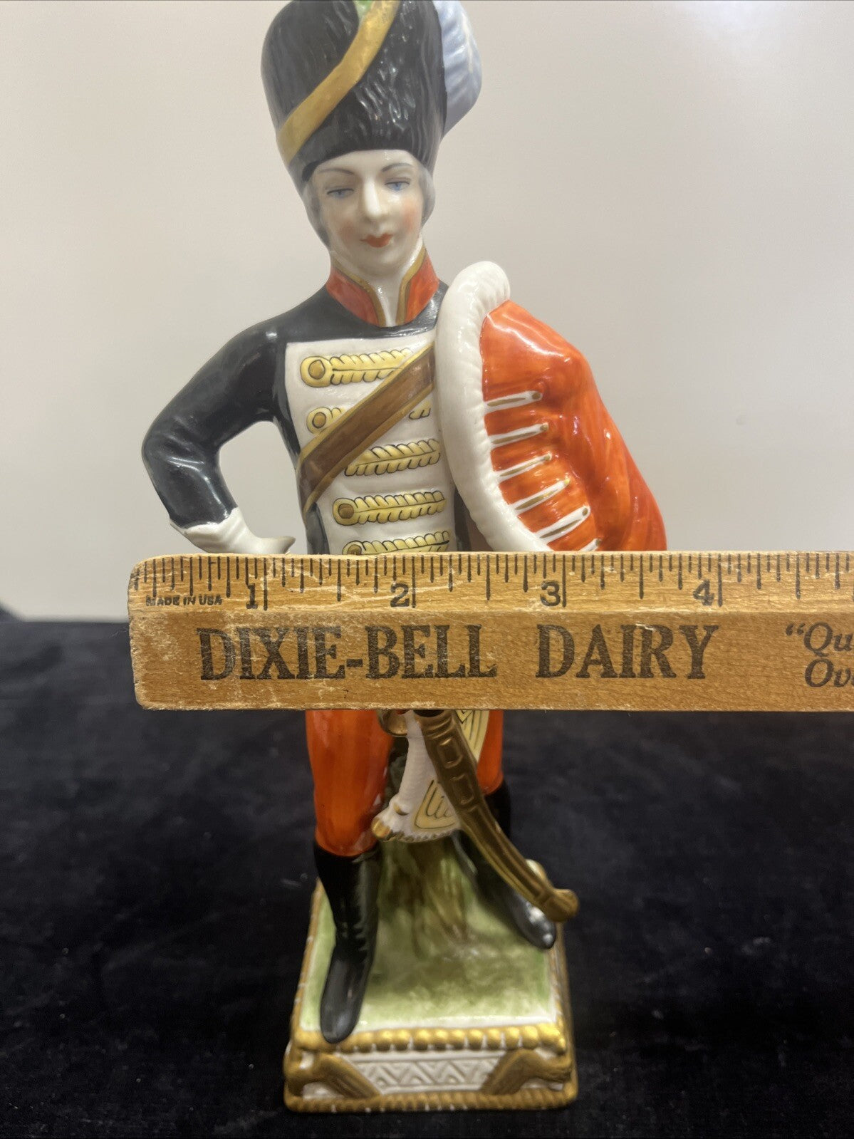 1853 Capodimonte Napoleonic Hussar 10" Tall