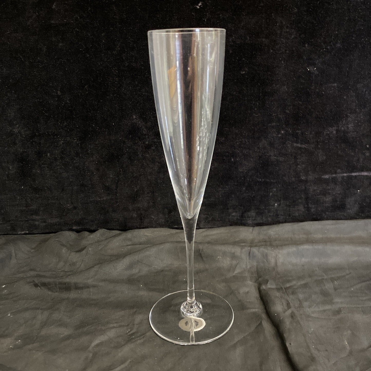 Pair of 2 Baccarat 9 1/2” Champagne Glasses France Signed Excellent