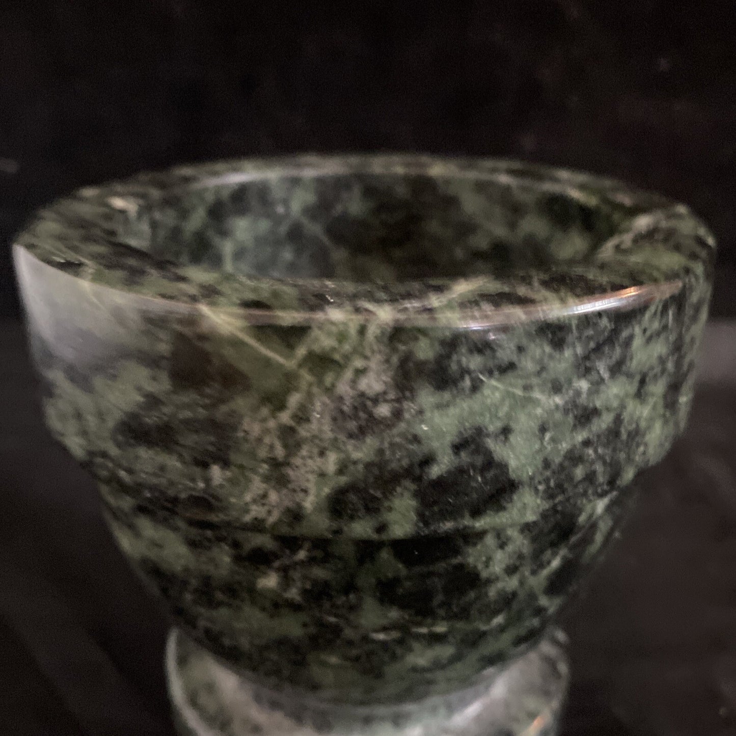 Small Green Marble Soapstone 4x4" Mortar