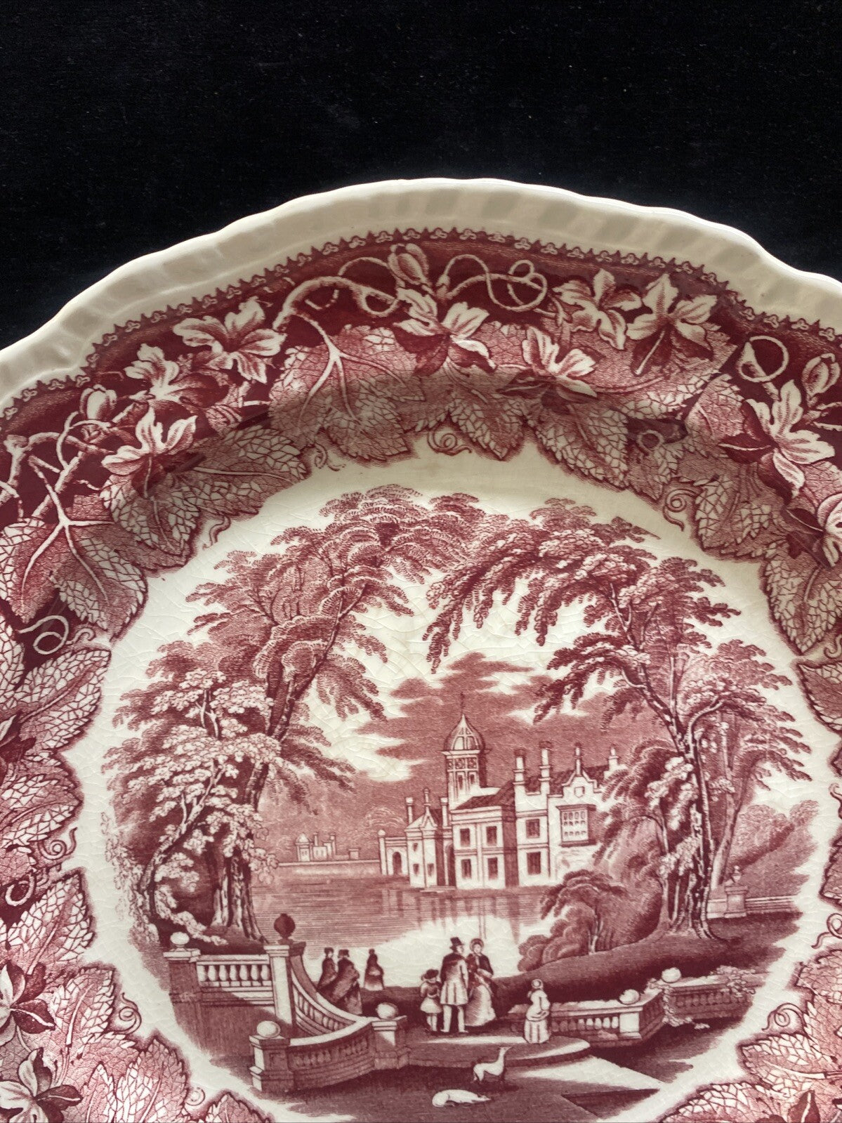 Mason's Vista Pink Round 14" Chop Plate Serving Platter