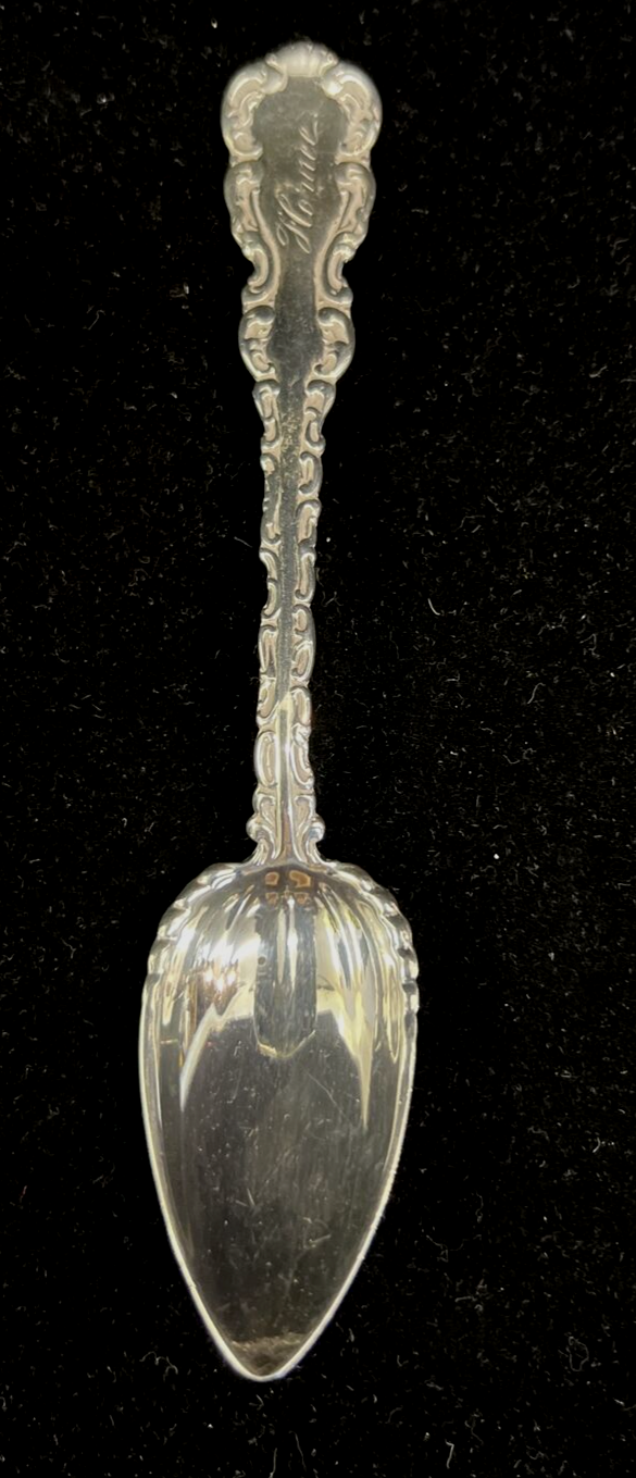 Louis XV Whiting Mfg. Pat. 1891 Sterling Grapefruit Spoon Mono Horace 5 1/4" 20g