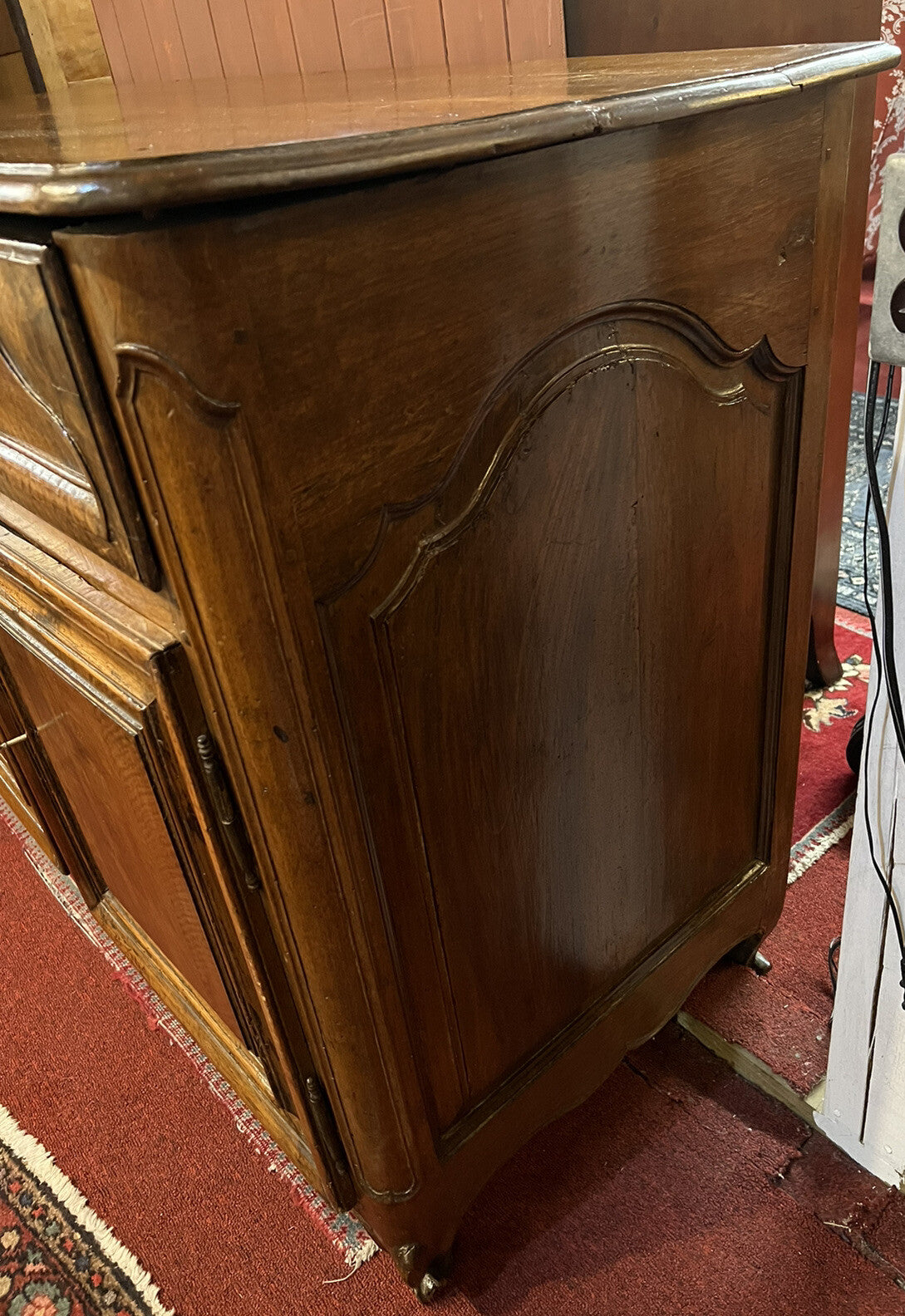 Antique French Oak Provincial Louis XV Chest Buffet Server Commode Sideboard