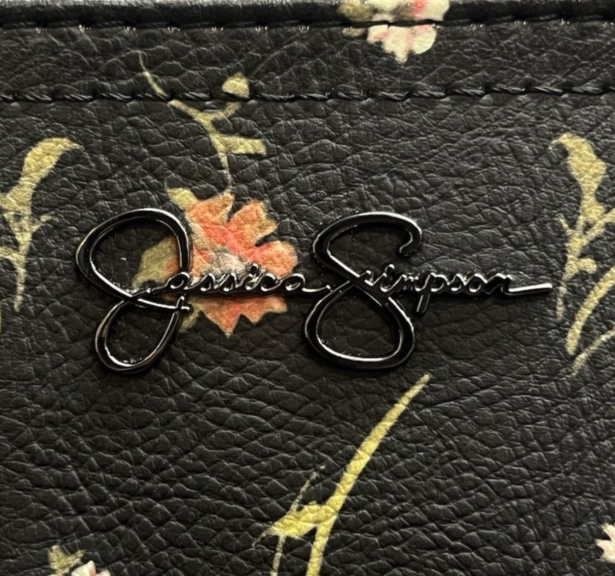Jessica Simpson Frankie Polyvinyl Floral Print Wristlet Wallet 10"