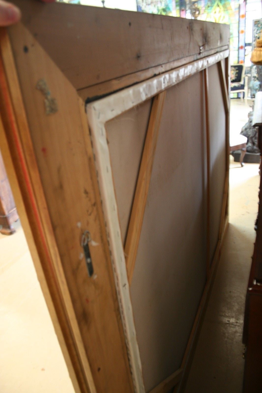 Oil Painting of Fox Hunt Scene Framed 5'x7' artist signed Wiliamson