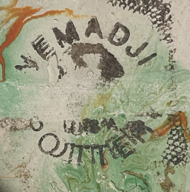 Signed Nemadji Pottery Southwestern Double Spout Wedding Vase Jug 6.25"