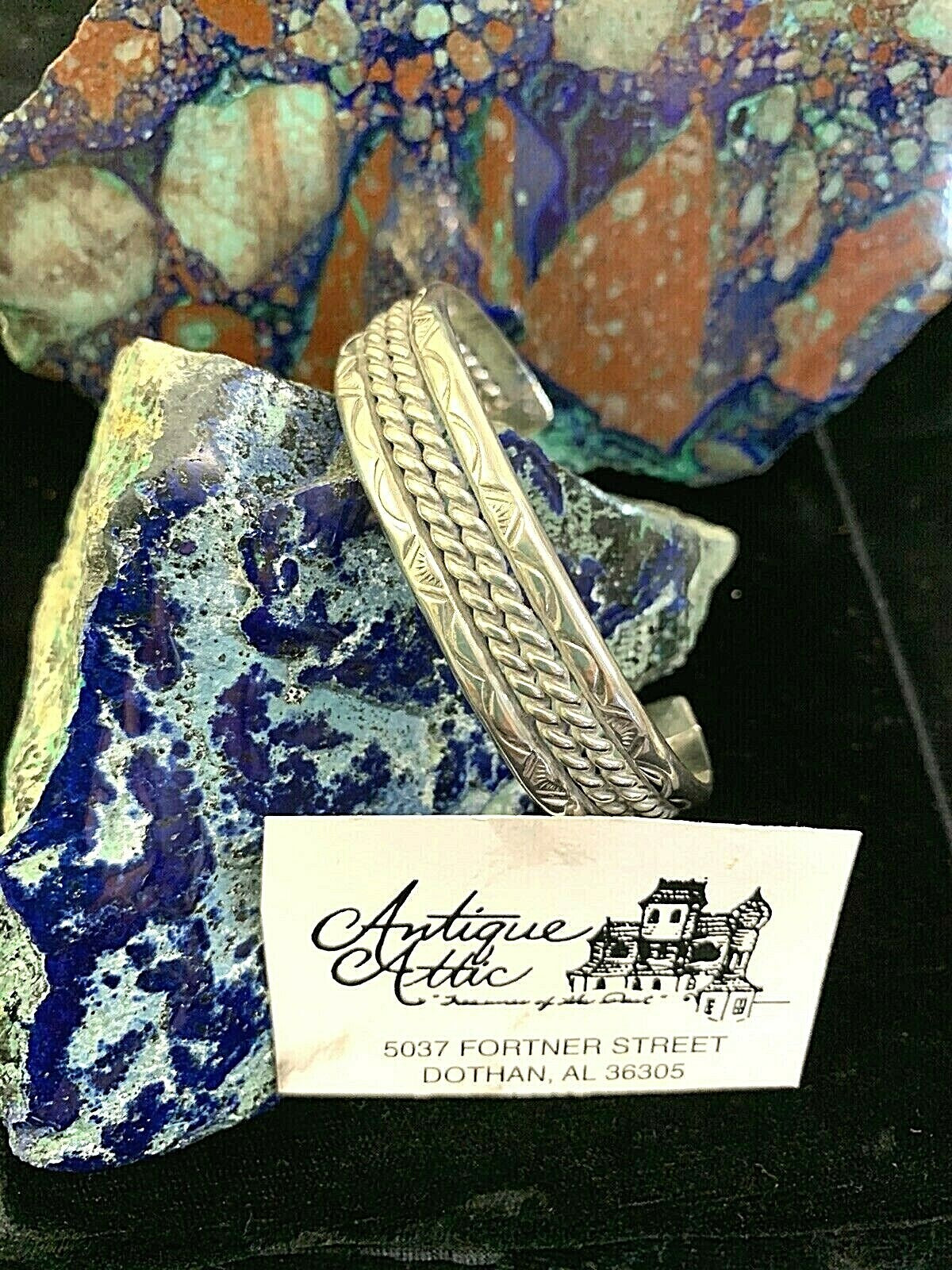 Navajo Sterling Silver Cuff Bracelet Twisted Wire Cable Southwestern Vtg