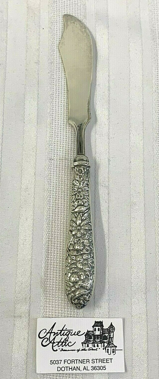 Manchester Sterling Silver "Southern Rose" Pattern Master Butter Knife pre WWII