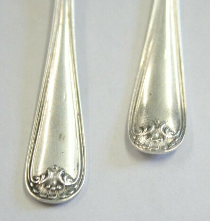 Pair Watson Sterling Silver Salt Spoons 3" Bunker Hill pattern NM Master Salt
