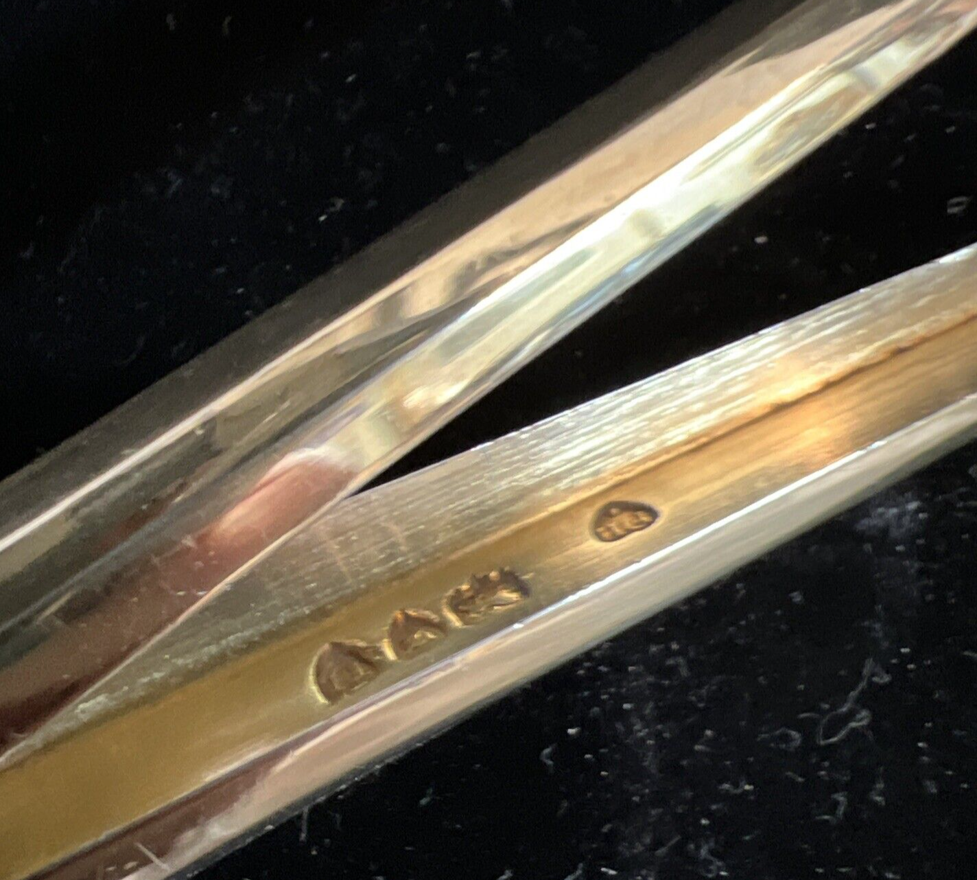 Ornate Gilt 3 Piece Dessert Set F Higgins Sterling Silver London 1896