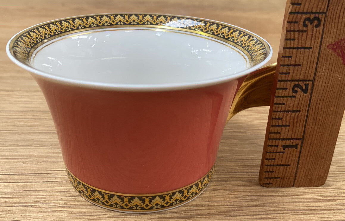 Rosenthal Versace "Medusa" Red Coffee Tea Cup & Saucer BH211