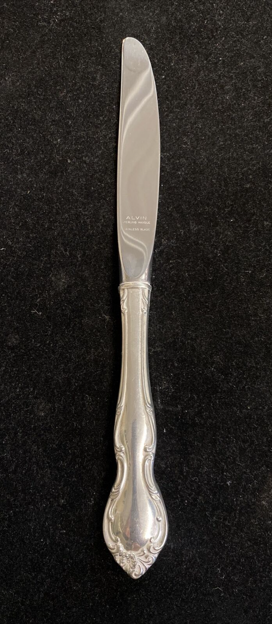 Sterling Silver Alvin Pirouette 9 1/4" Modern Hollow Dinner Knife