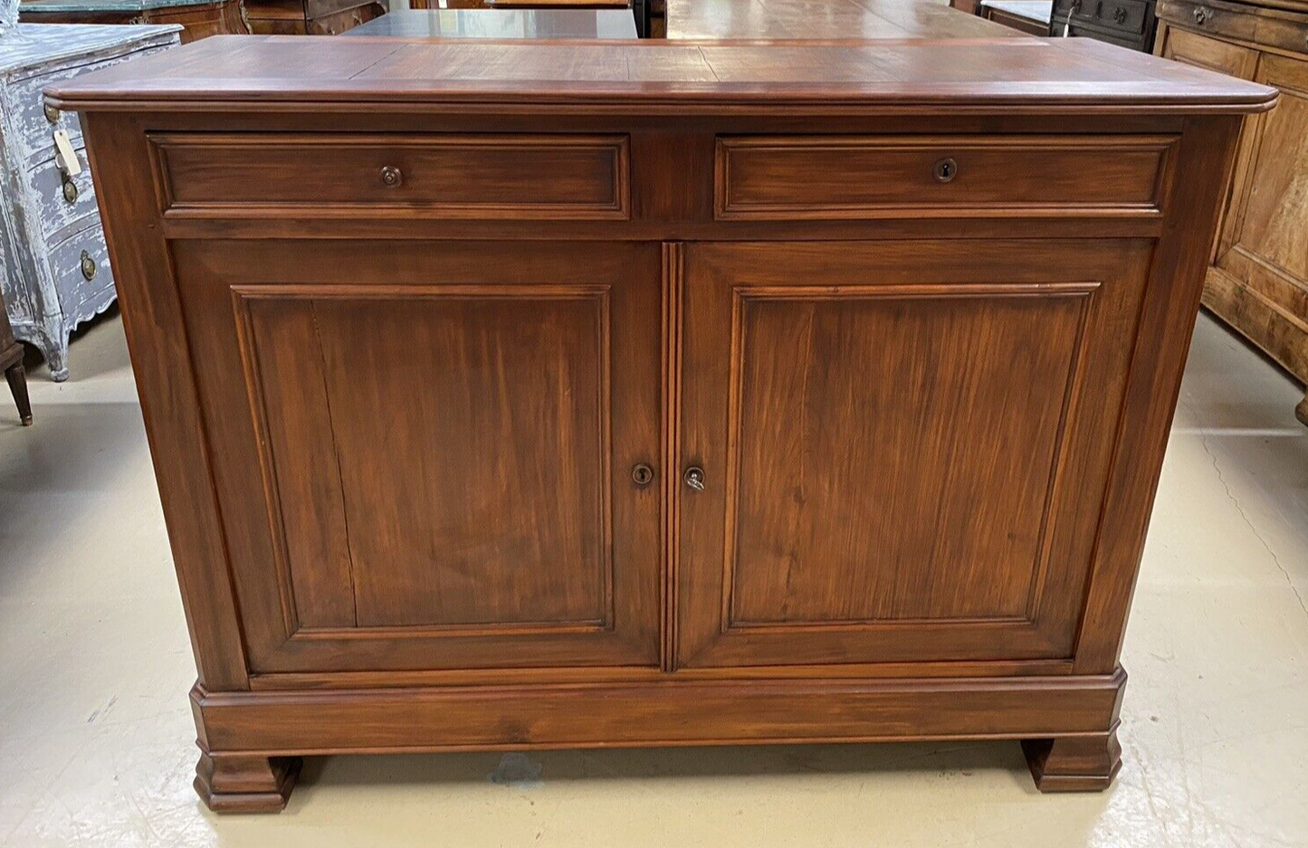 Antique French Louis Philippe Cherry Commode Chest Sideboard