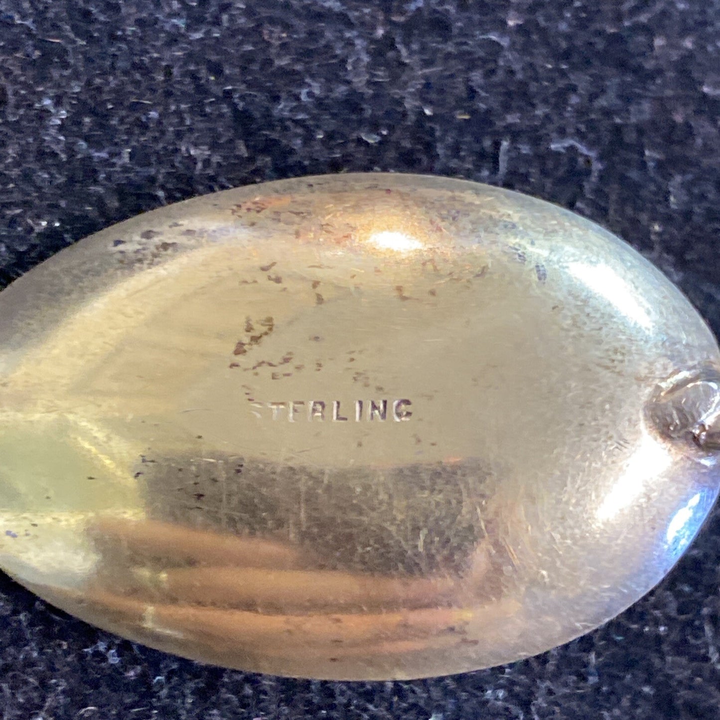 Sterling Silver 4 14" Souvenir Teaspoon 7.87g Gold Wash Bowl