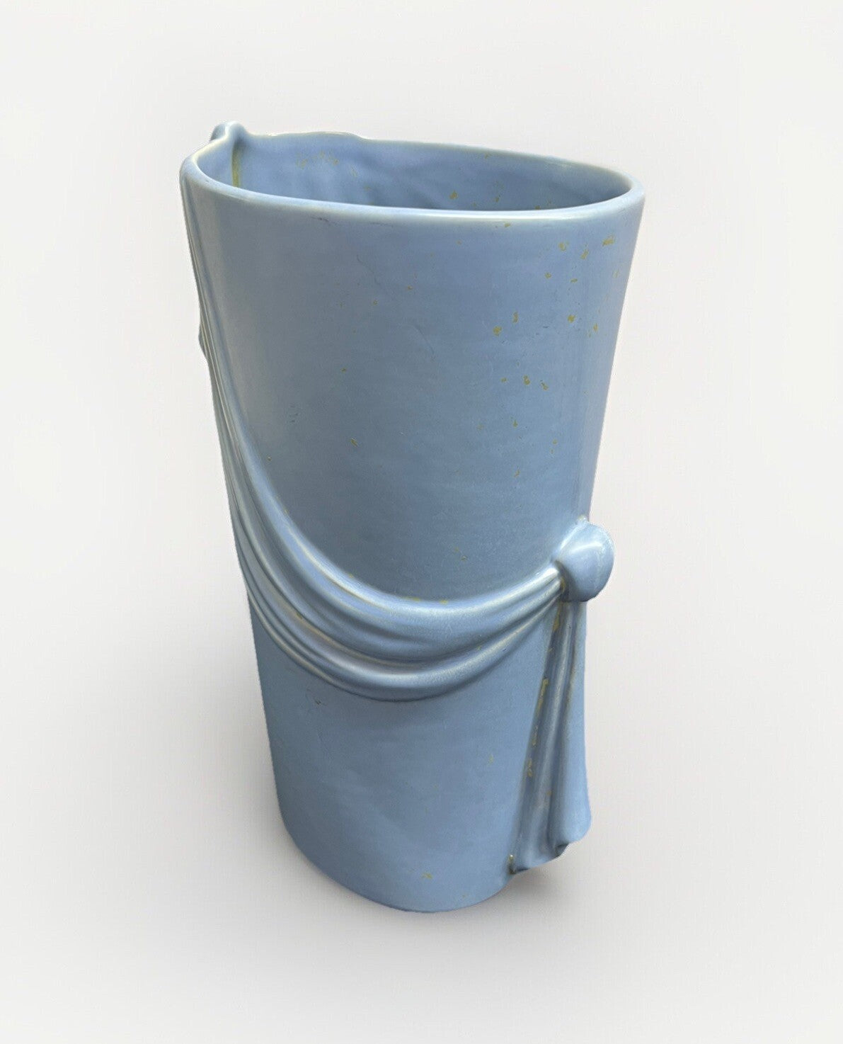 Weller Pottery 14" Ragenda Blue Draped Swag Vase B7