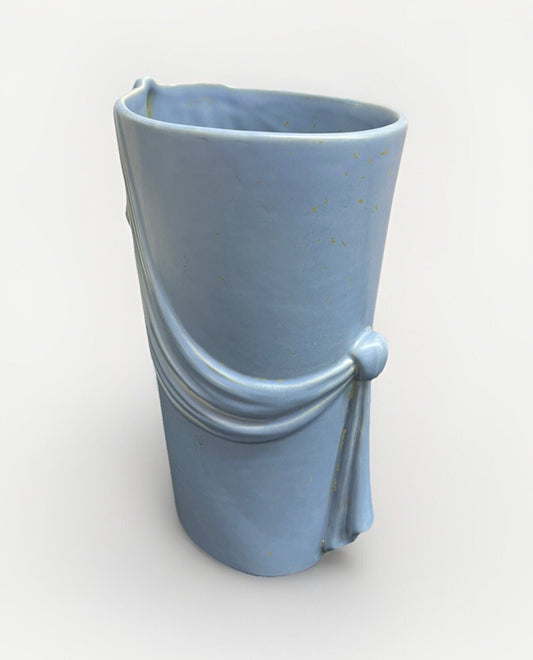 Weller Pottery 14" Ragenda Blue Draped Swag Vase B7
