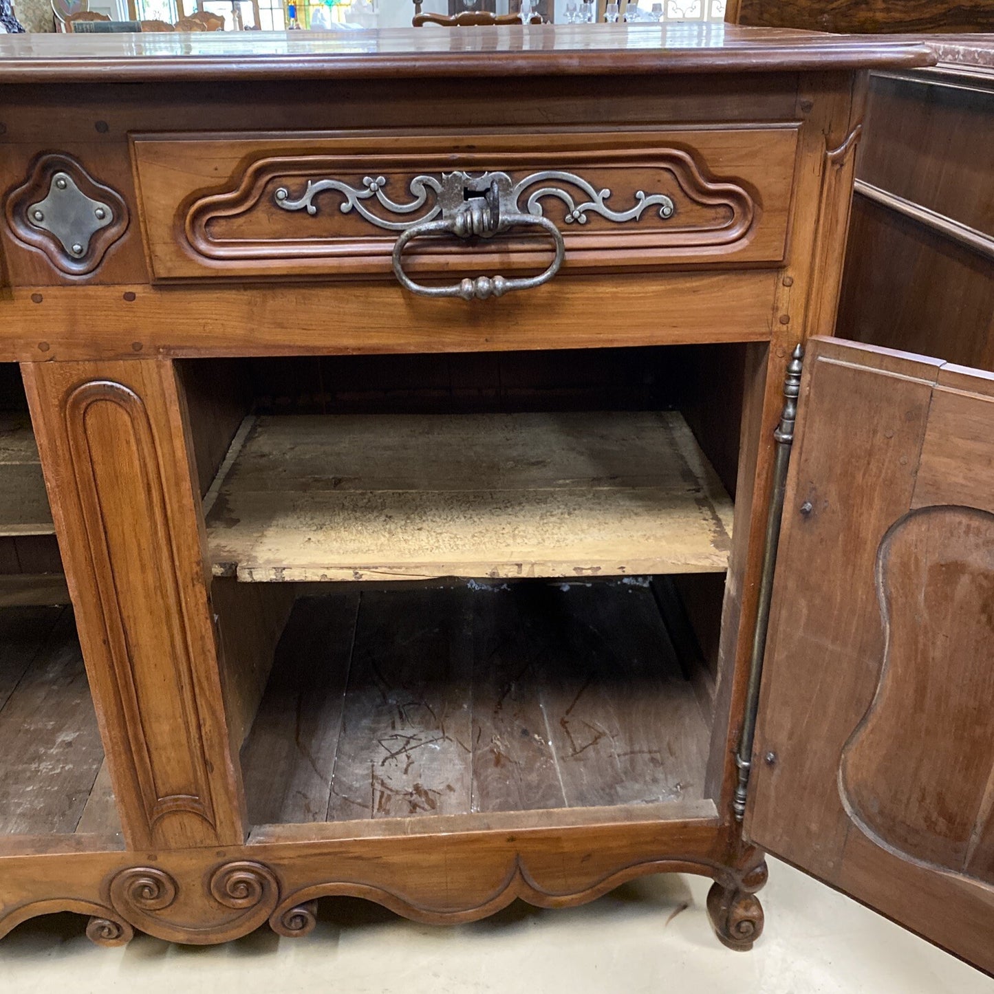 Antique French Provincial Louis XV Fruitwood Chest of Drawers Commode Sideboard