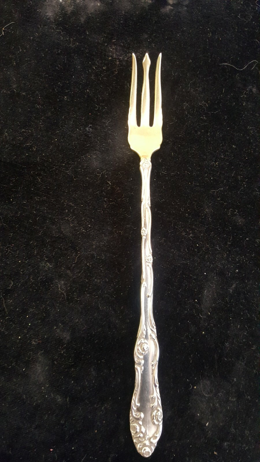 3 Towle Sterling Silver Old English Pattern Cocktail Seafood Fork NM Barbed Tine