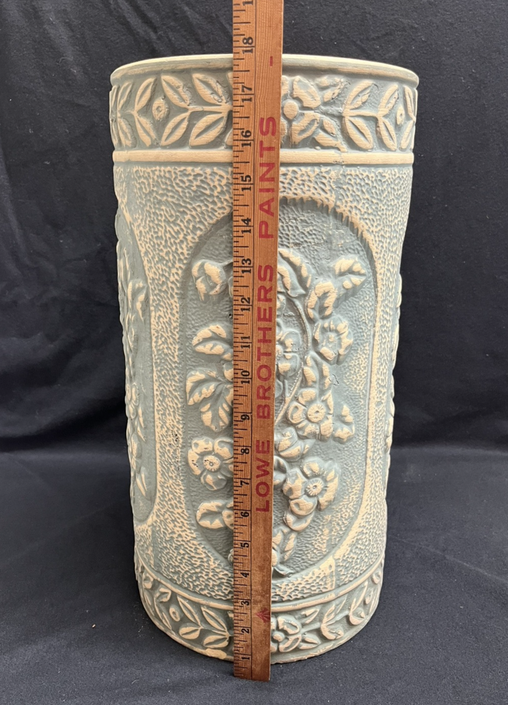 Vintage Robinson Ransbottom Pottery Dogwood Umbrella Stand Holder 18"