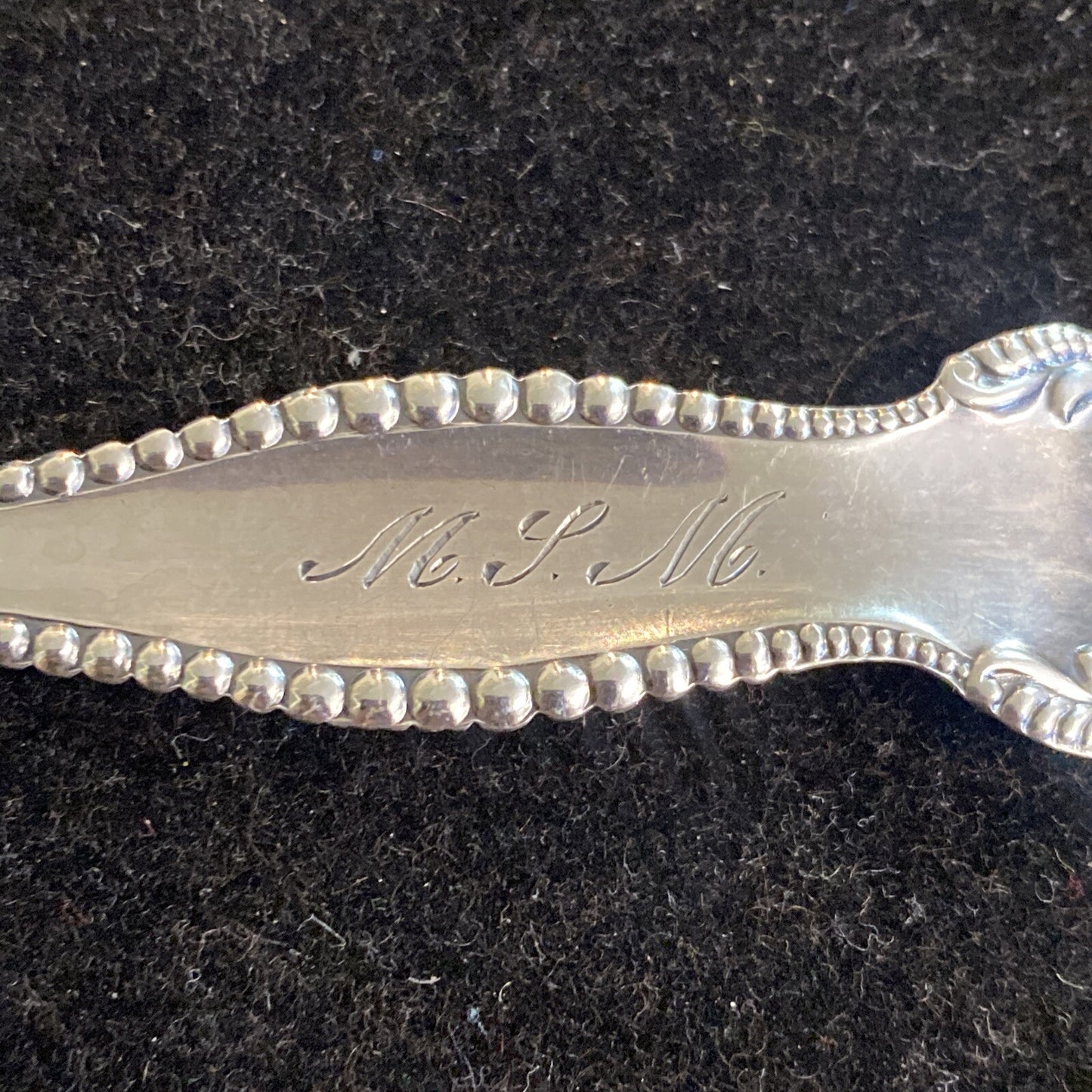 Pair of Towle Canterbury 5 3/4" Teaspoons 36.7g One Monogrammed 1893