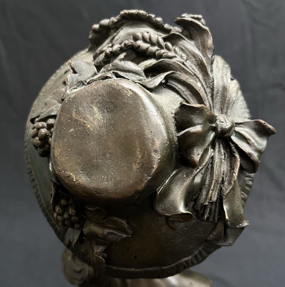 A. Carrier Belleuse European Bronze Bust on Marble Base Victorian Woman