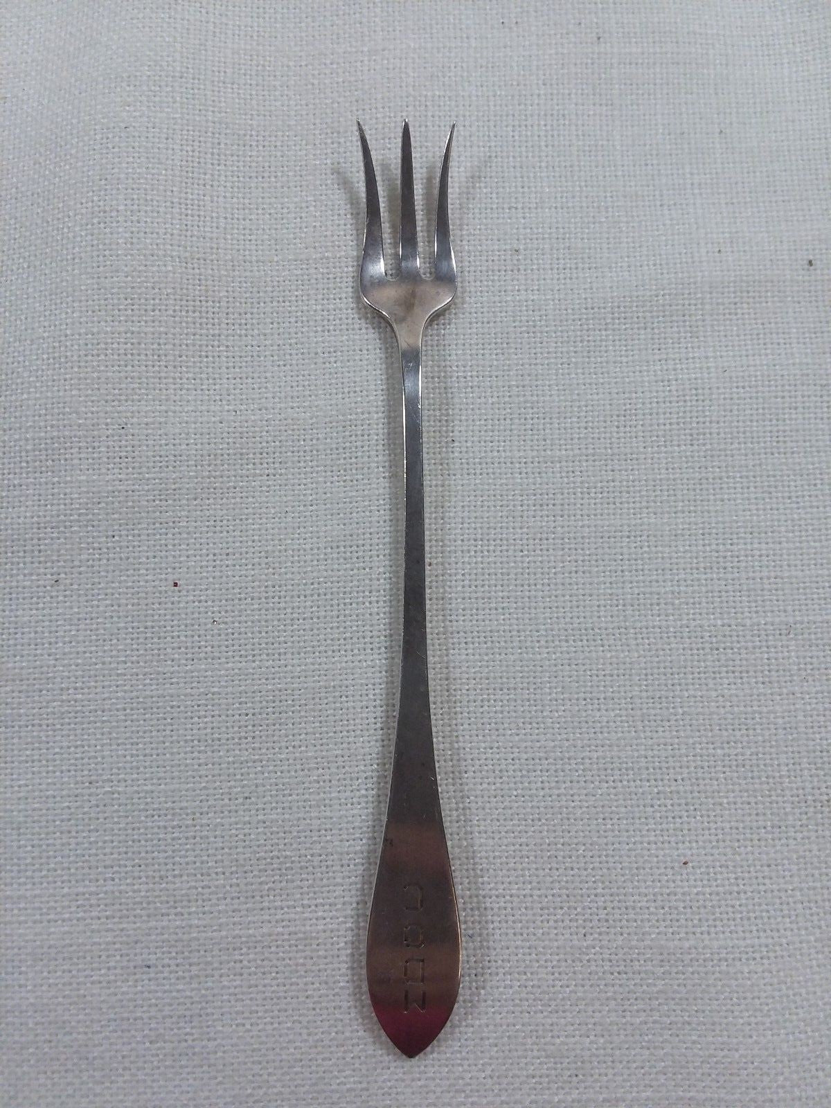 Whiting "Colonial" Oyster Fork Sterling Silver 5.75'' "Mono MDOC"  19.1g