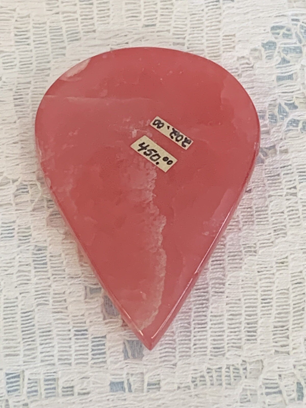 Natural Argentina Rhodochrosite Tear Drop Shape Loose Gemstone 202 Carats